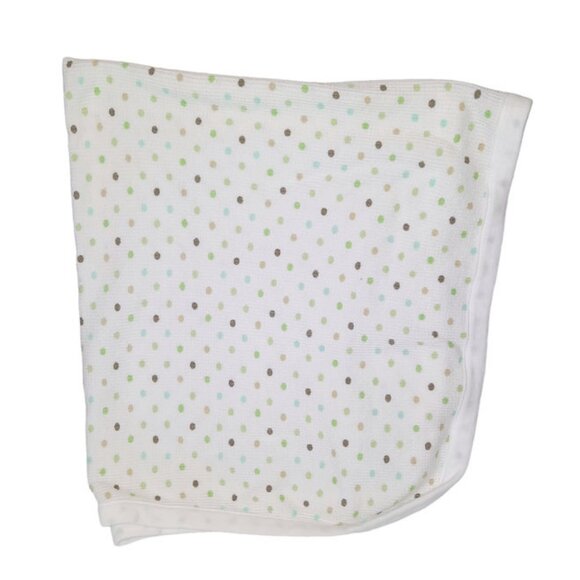 Garanimals Multi Color Polka Dots Thermal Waffle Weave Lovey Blanket 25" X 32" - Picture 1 of 5